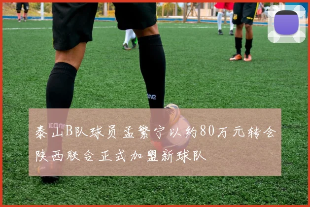 泰山B队球员孟繁宁以约80万元转会陕西联合正式加盟新球队